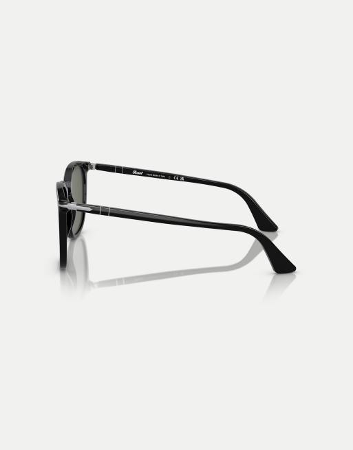 Persol - po3316s - Lunettes de soleil rondes à verres verts - Noir, 2 de 4