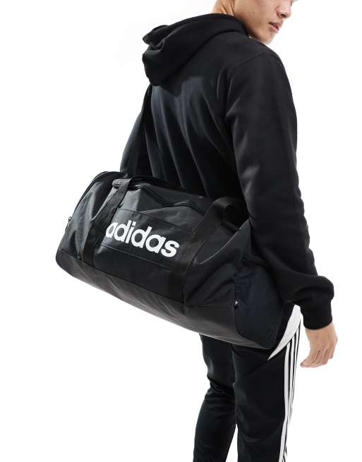 Petate mediano negro Linear de adidas Performance, 3 de 4
