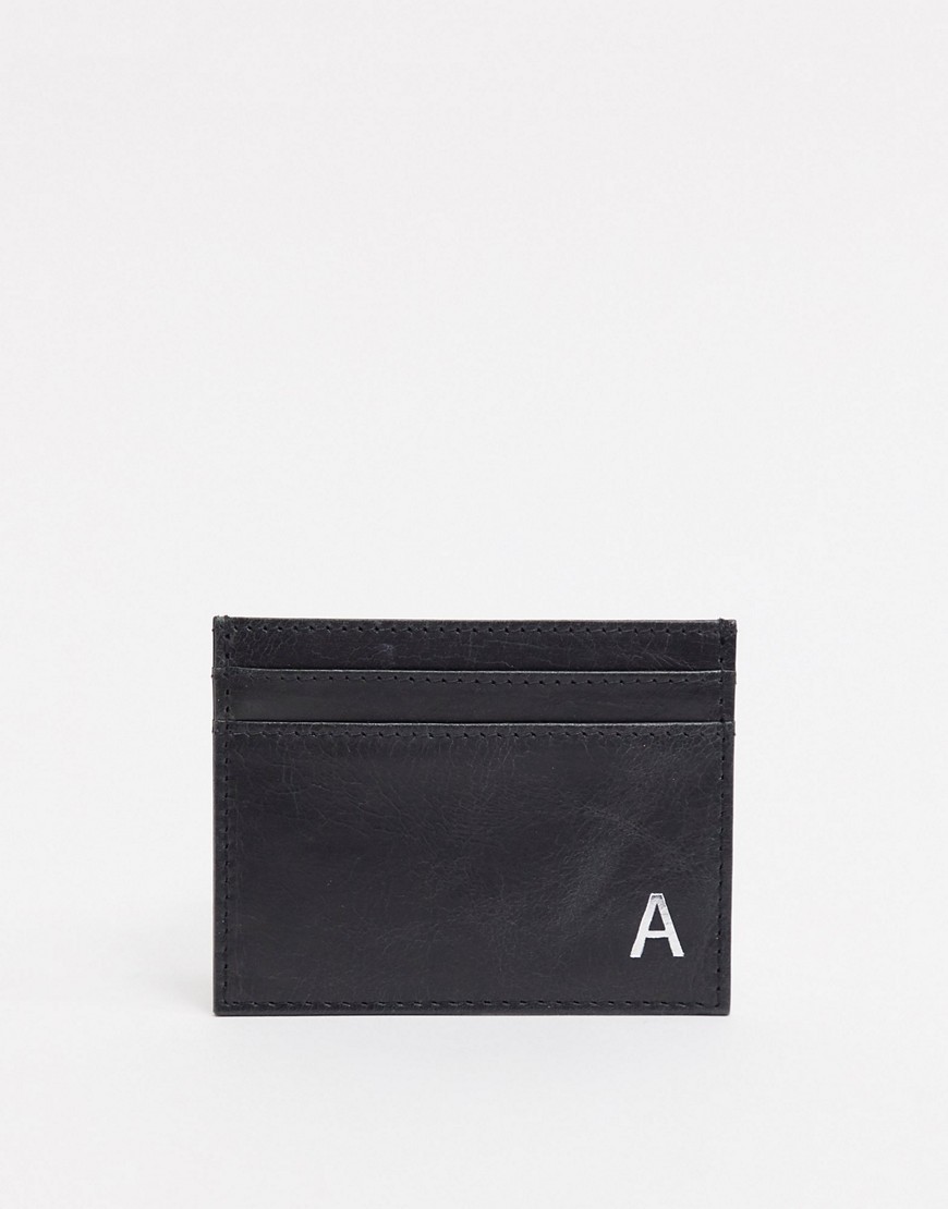 Peter Werth A Leather Card Holder-black