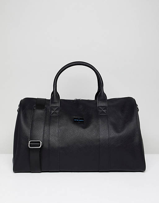 Peter Werth Etched Holdall In Black | ASOS