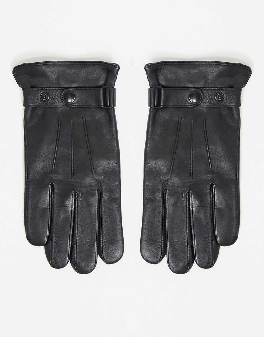 Peter Werth sheep leather glove-Black