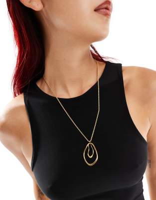 Petit Moments Petit Moments abstract pendant necklace in gold