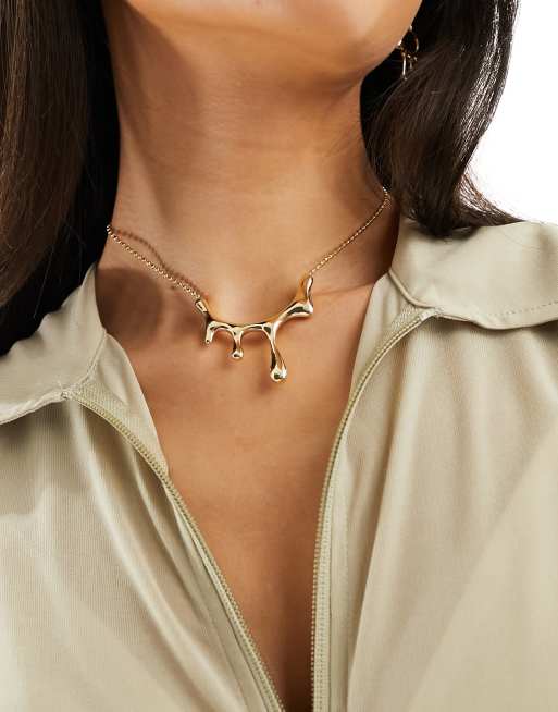 Petit Moments - Banksey - Collana dorata con dettaglio effetto fuso