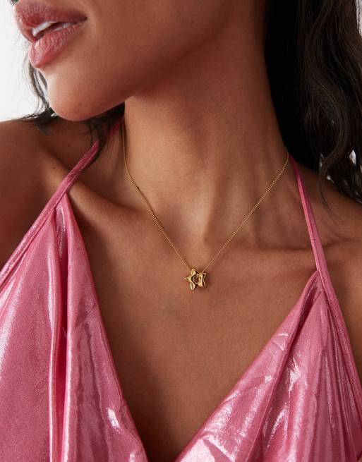 Petit Moments - Collier avec pendentif étoile bombée - Doré