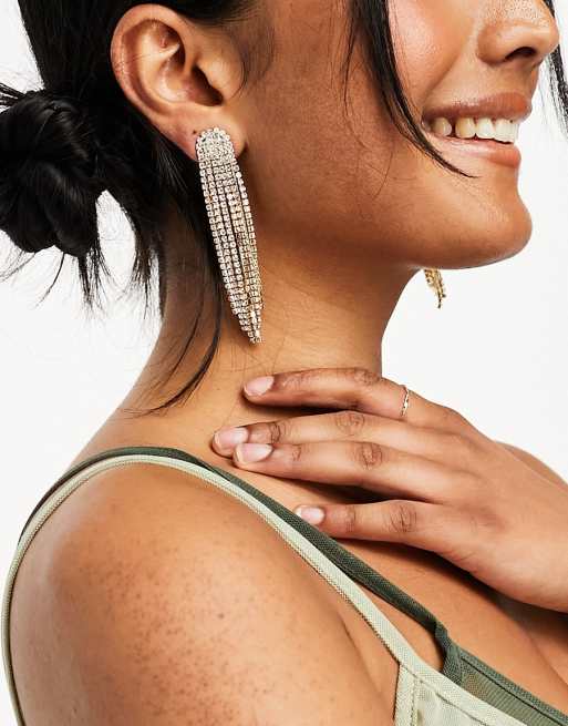 Orecchini Stroili in ottone rodiato e glitter antracite