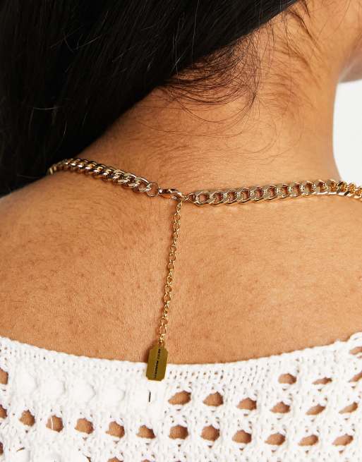 Petit Moments gold plated chain necklace with pearl embellishment in gold, 2 of 4