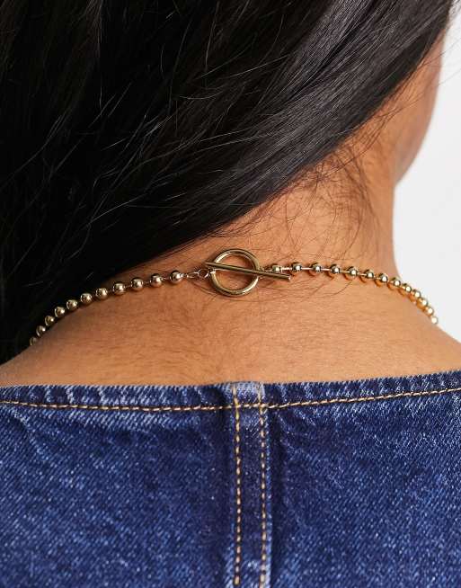 Petit Moments gold plated evil eye choker necklace in gold, 2 of 4