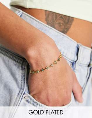 Petit Moments gold plated floral bracelet in gold