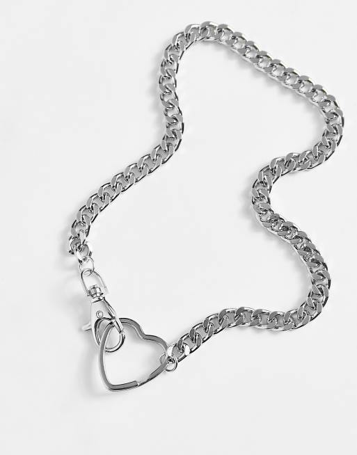 Heart deals link necklace