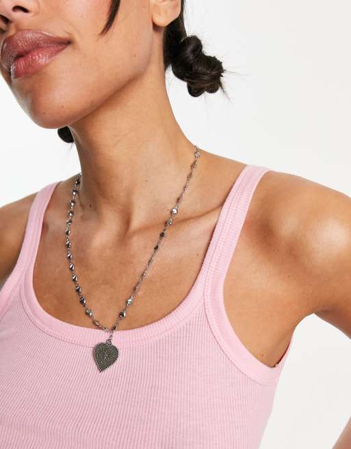 Petit Moments heart pendant necklace in silver 