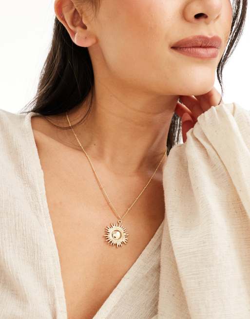 Petit Moments - Marisol - Collana color oro con pendente a forma di sole