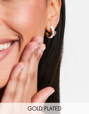 Orecchini A Cerchio Da 25 Mm Placcati In Argento