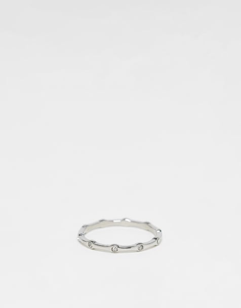 Petit Moments - Roestvrijstalen ring met gesmolten design in zilver - view 1