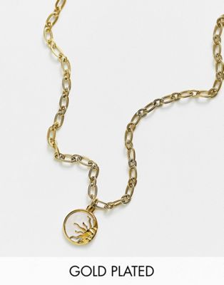 Petit Moments gold plated semi precious pendant necklace in gold