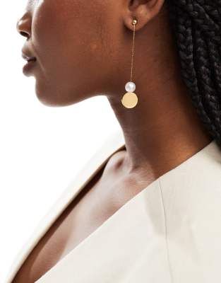 Petit Moments Petit Moments stormy pearl drop earrings in gold