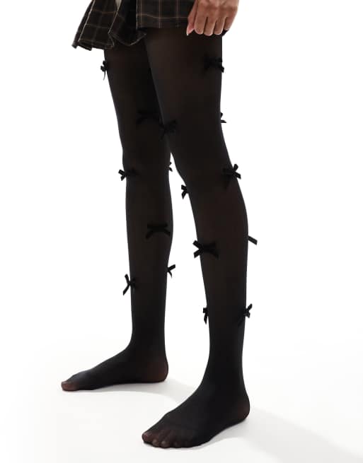 Petit Moments – Strumpfhose in Schwarz mit Schleifendetail