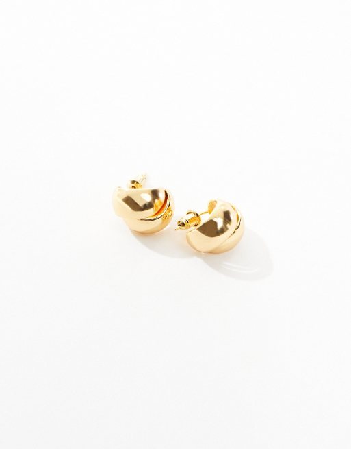 Petit Moments Terni double layer chunky hoop earrings in gold, 2 of 4