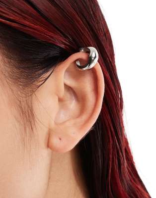 thin ear cuff in silver