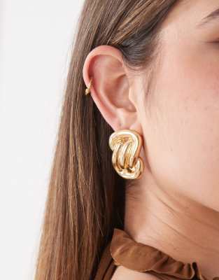 Petit Moments - Verdrehte Ohrstecker Goldoptik-Goldfarben