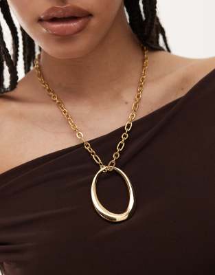 Petits Moments - Moonlit - Collier avec pendentif oversize effet fondu - Doré