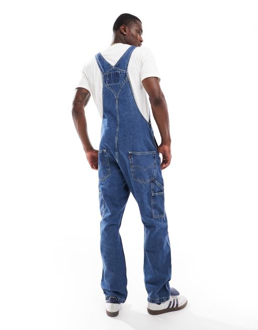 Peto vaquero azul medio de corte recto Workwear de Levi s