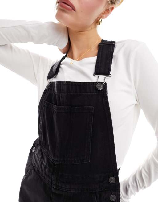 Peto vaquero en negro desgastado de ASOS DESIGN, 3 de 4
