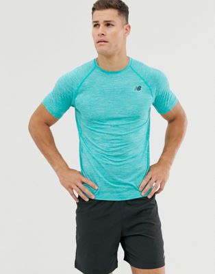 Petroliumsfarvet tenacity løbe-t-shirt fra New Balance-Blå