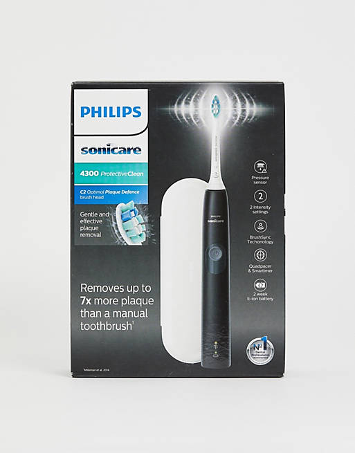 Men Philips Sonicare Protective Clean Electric Toothbrush mode 1 black 