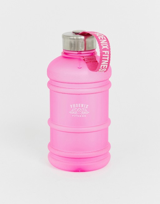 Phoenix Fitness 1 litre pink water bottle