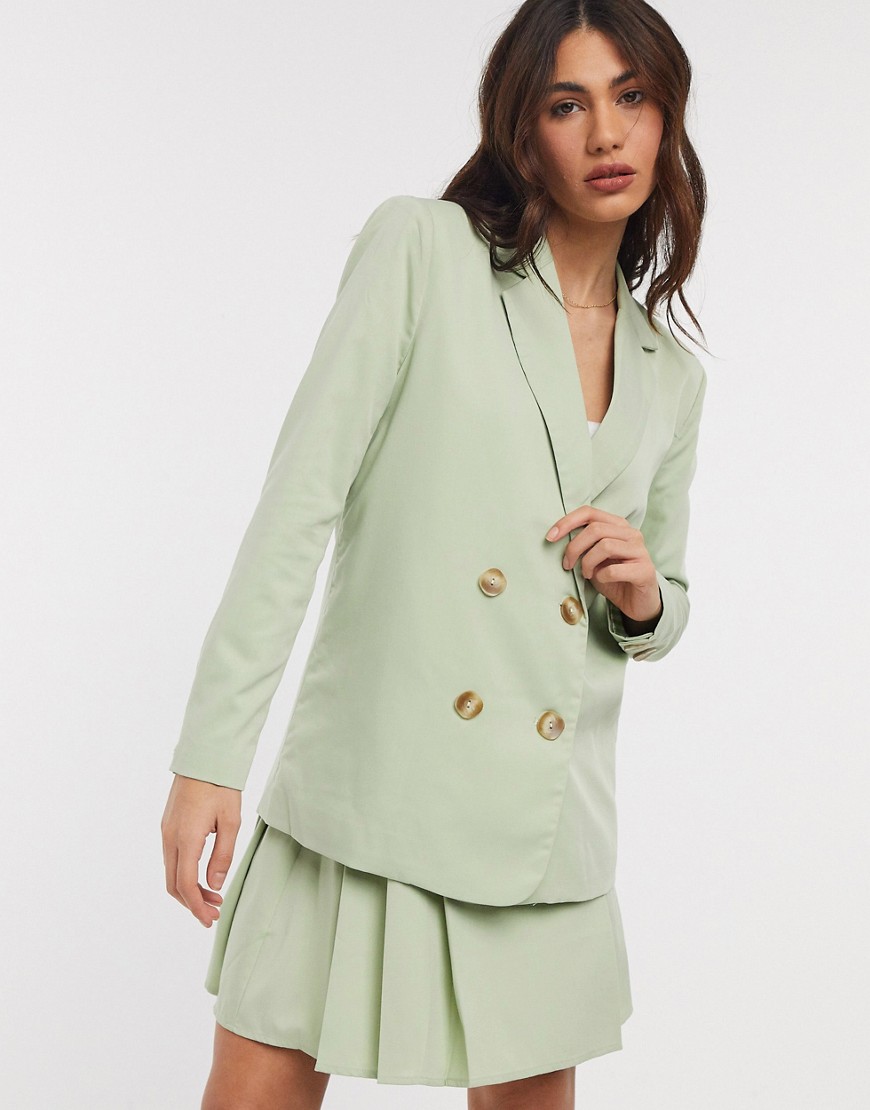 Пиджак от комплекта в винтажном стиле Fashion Union-Зеленый цвет