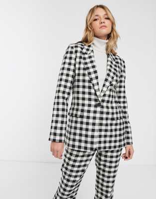 Костюмы  Asos Пиджак в клетку Levete Room-Черный цвет