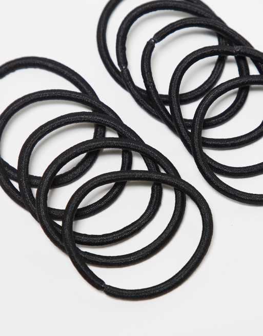 Pieces 10 pack hairbands in black, 3 of 4