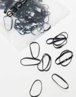 '100' Pack elastic hair bands in black