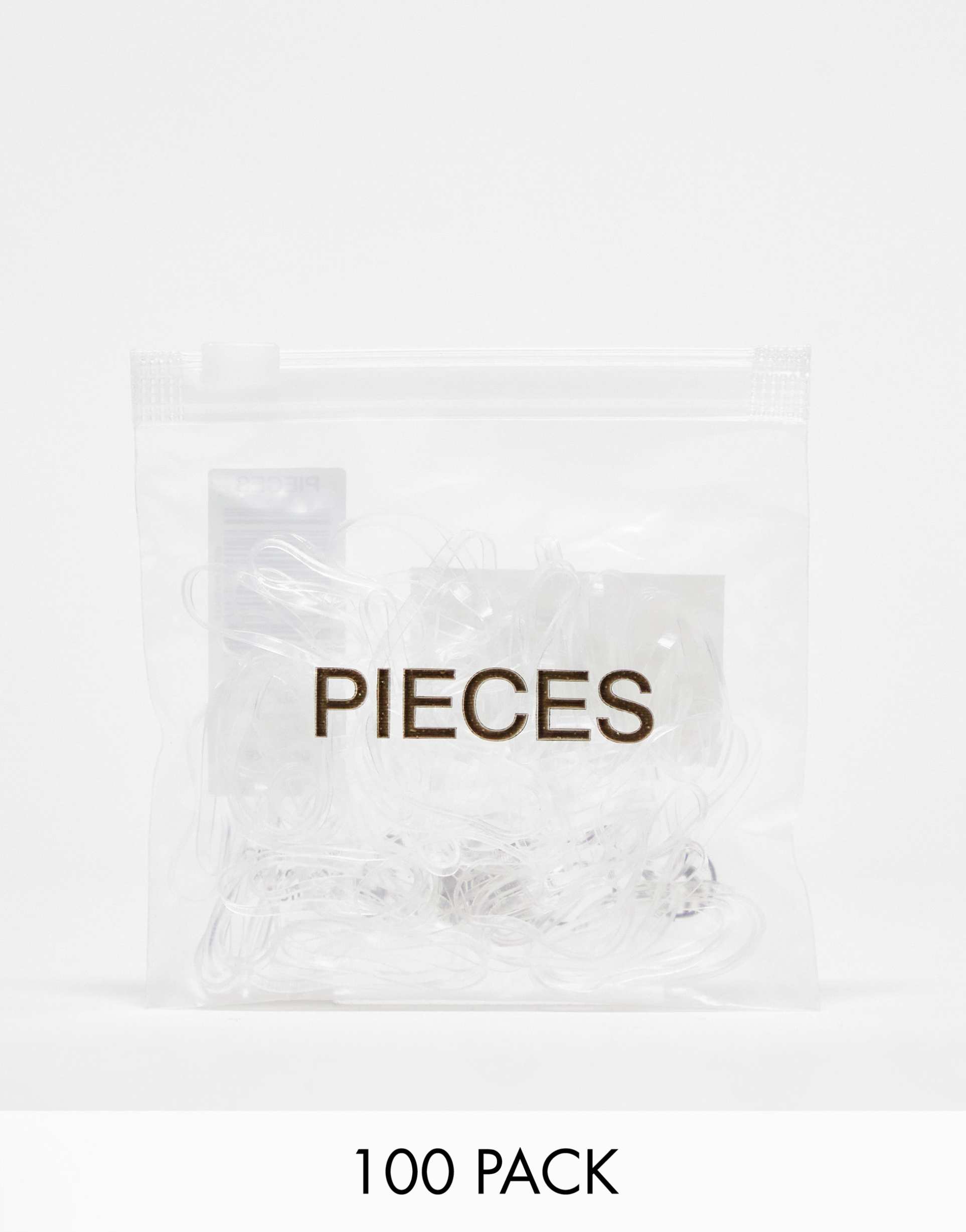 pieces '100' pack elastic hair bands in clear