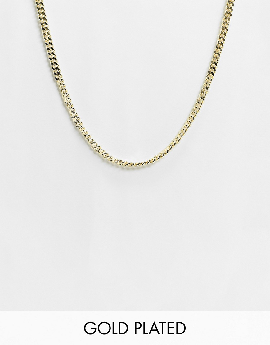 Pieces 18K gold plated chain necklace in gold