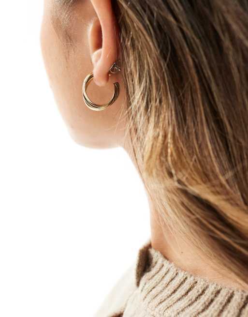 Pieces 18k gold plated gift boxed twisted hoop earrings in gold, 4 of 4