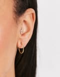 [Pieces] PIECES 18K plated small hoops in gold One Size GOLD