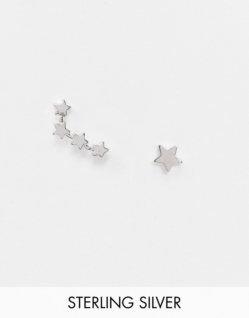 Pieces 18K plated star constellation studs in sterling silver