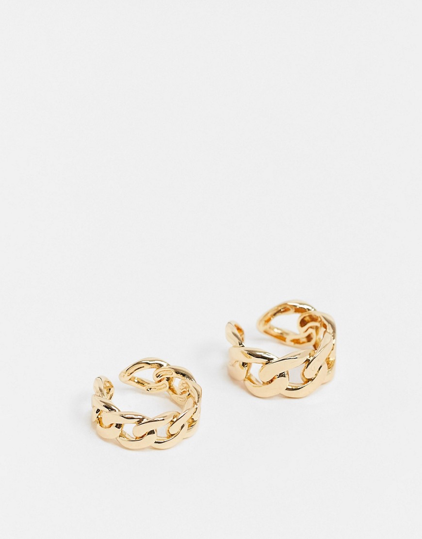 Pieces 2 pack chain rings in gold