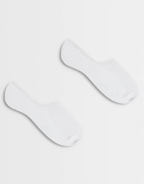 PIECES 2 pack of trainer socks in white - view 1