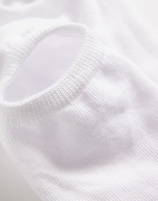 PIECES 2 pack sneaker socks in white, 2 of 3