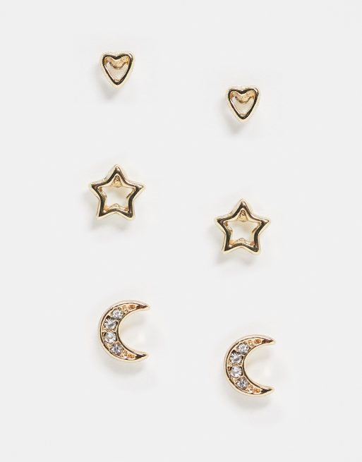 Three piece earring set hot sale