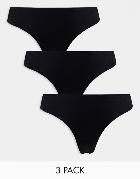 Spanx Seamless contouring thong in black