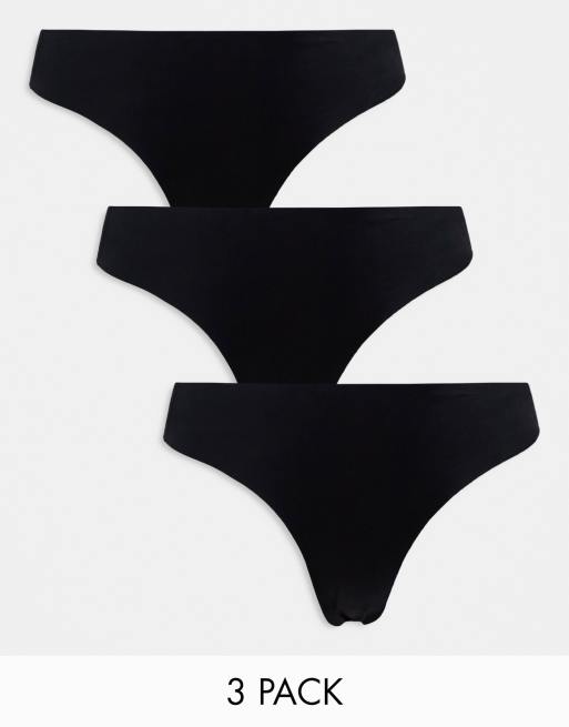 Ann Summers Sexy Lace Planet 3 pack Thongs in black