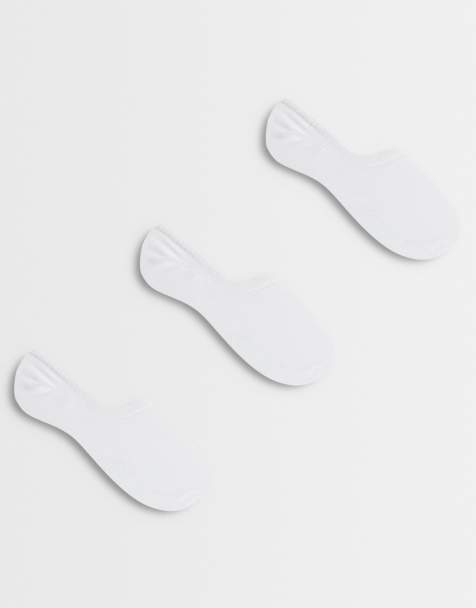 Pieces 3 pack trainer socks in white - view 1