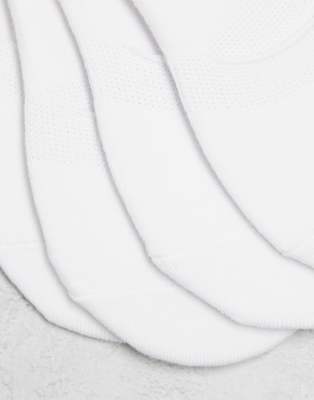 Pieces 4 Pack Footsie Invisible Socks In White