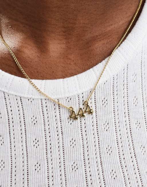 Pieces '444' angel number necklace in gold