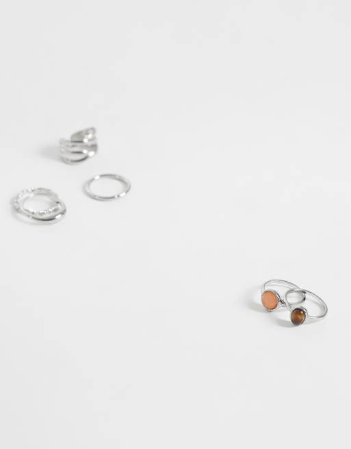 Pieces 6-pack ringar i silverton, 3 av 3