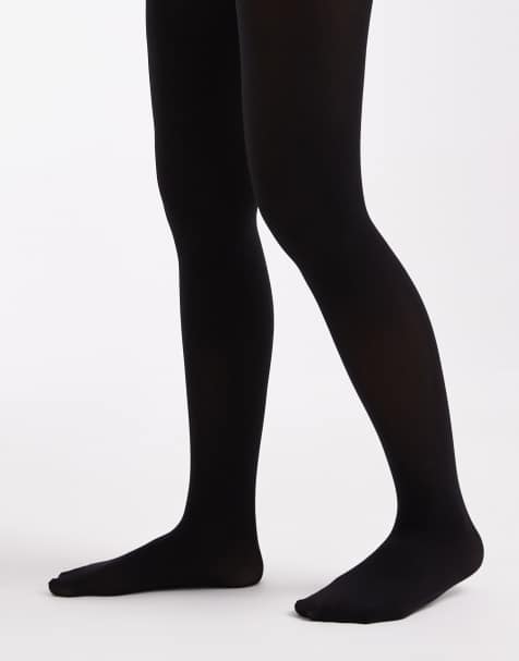 Pieces 90 denier tights in black - view 1