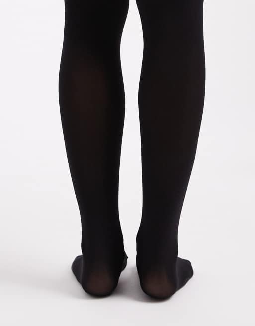 Pieces 90 denier tights in black, 2 of 3